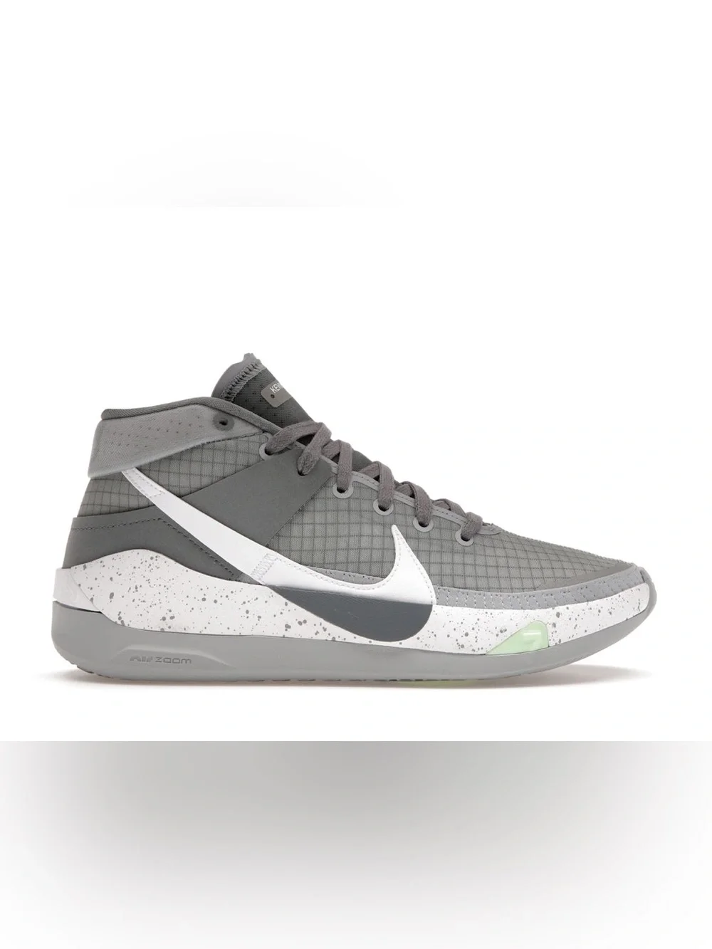 Nike KD13 Kevin Durant No. 7 Basketball Shoes Gray White Air Zoom Men’s Size 11.